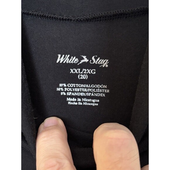 Women's White Stag Black Long Sleeve Shirt 2XL Size 20 - Picture 4 of 7